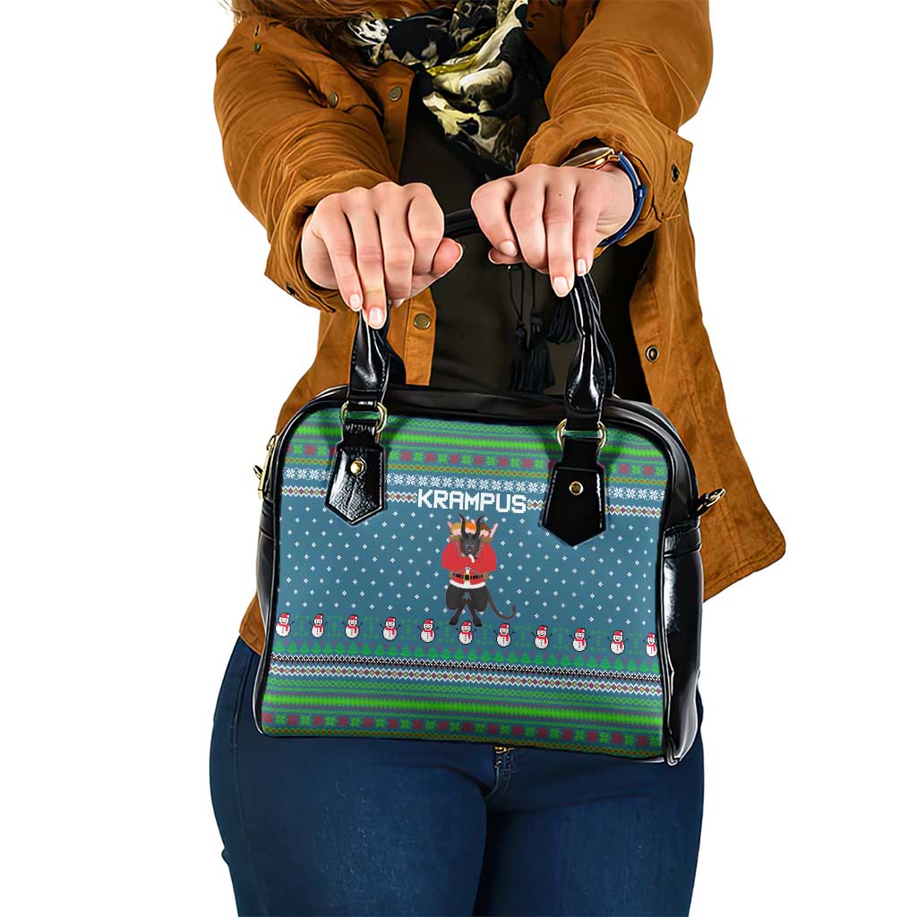 Merry Krampus Christmas Shoulder Handbag Xmas Holiday Patterns - Wonder Print Shop