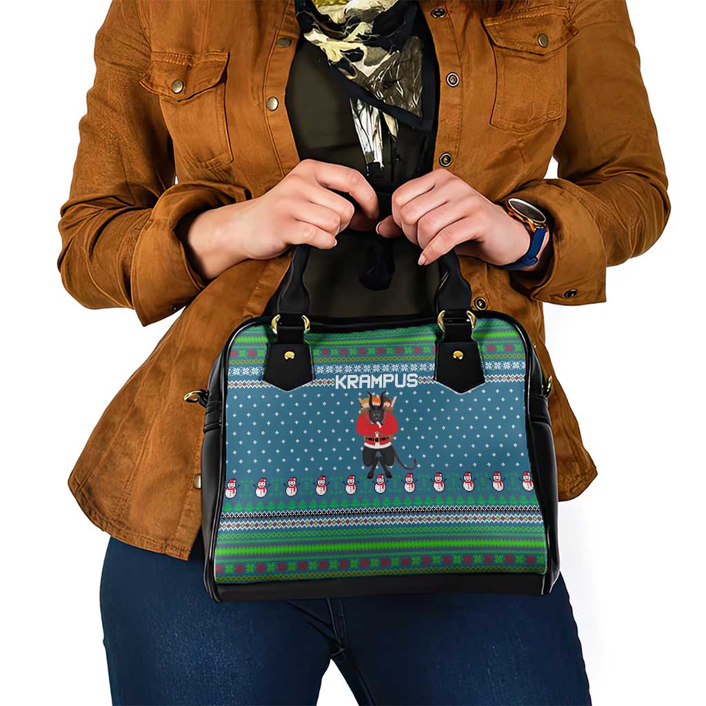 Merry Krampus Christmas Shoulder Handbag Xmas Holiday Patterns - Wonder Print Shop