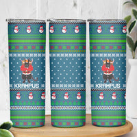Merry Krampus Christmas Skinny Tumbler Xmas Holiday Patterns - Wonder Print Shop