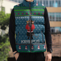 Merry Krampus Christmas Sleeveless Puffer Jacket Xmas Holiday Patterns - Wonder Print Shop