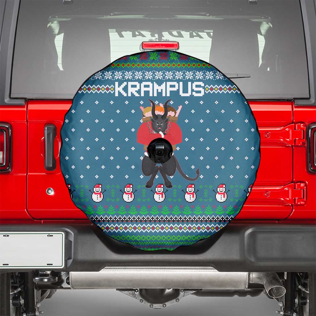 Merry Krampus Christmas Spare Tire Cover Xmas Holiday Patterns - Wonder Print Shop