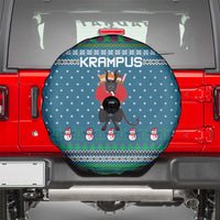 Merry Krampus Christmas Spare Tire Cover Xmas Holiday Patterns - Wonder Print Shop