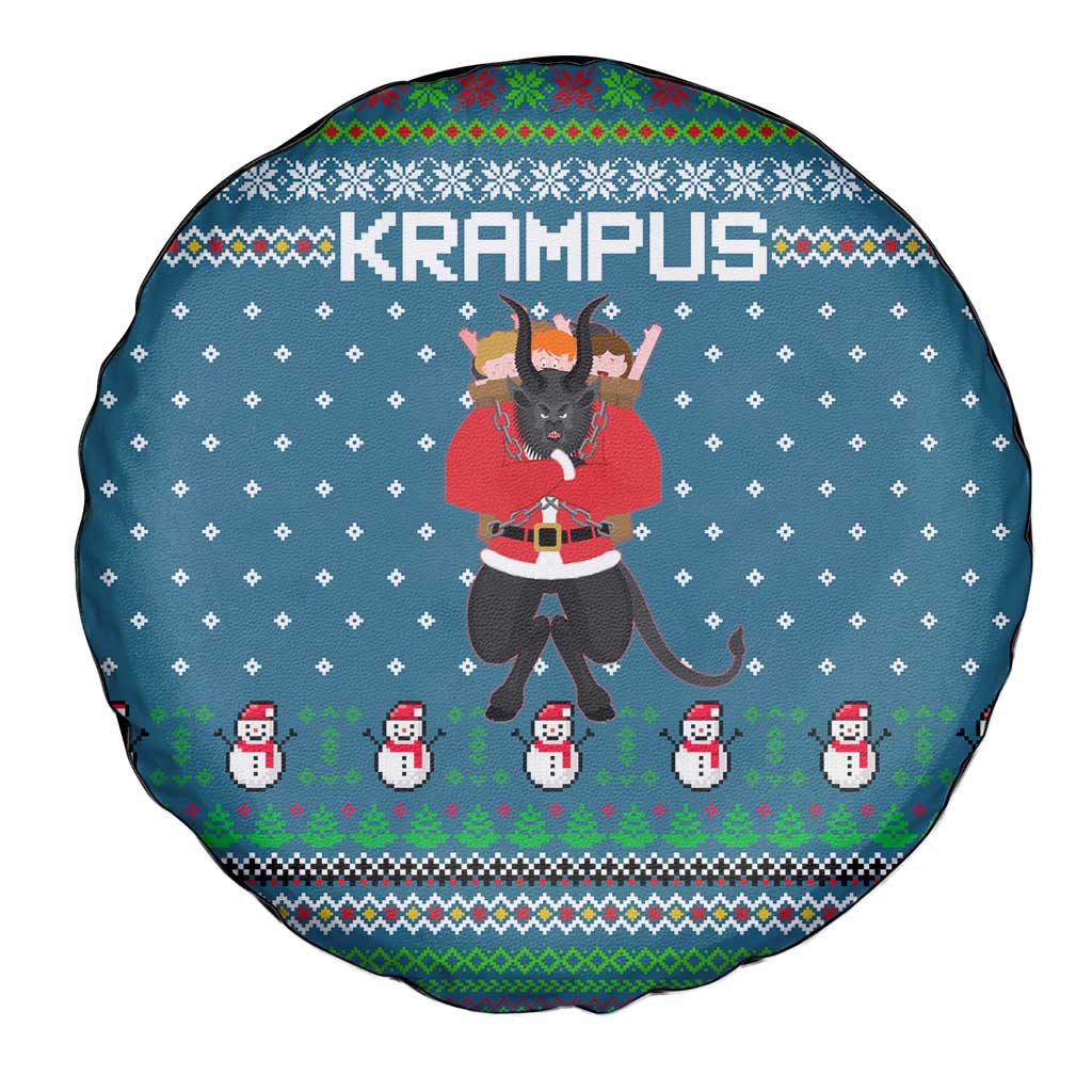 Merry Krampus Christmas Spare Tire Cover Xmas Holiday Patterns - Wonder Print Shop