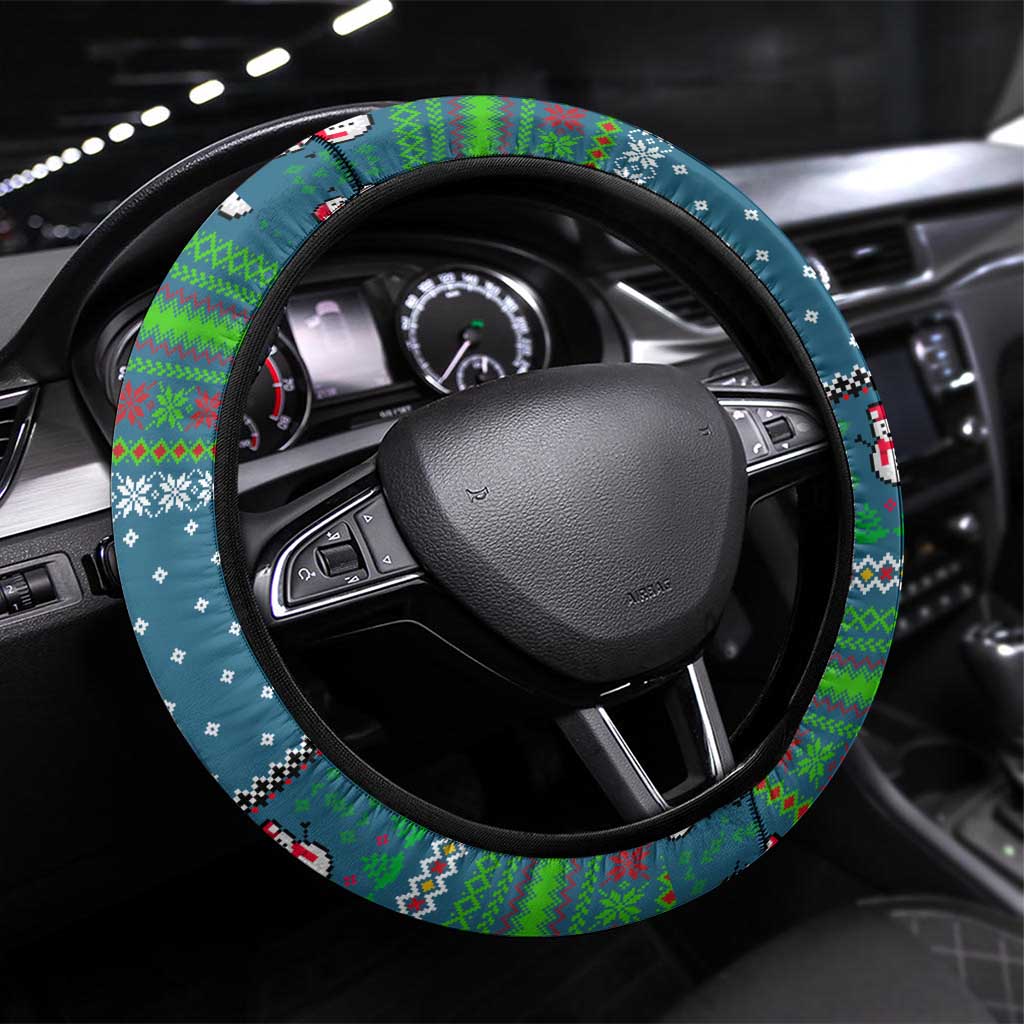 Merry Krampus Christmas Steering Wheel Cover Xmas Holiday Patterns - Wonder Print Shop