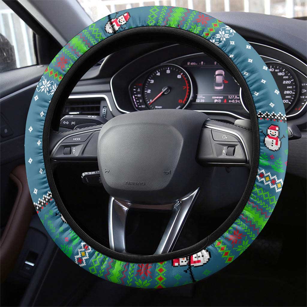 Merry Krampus Christmas Steering Wheel Cover Xmas Holiday Patterns - Wonder Print Shop