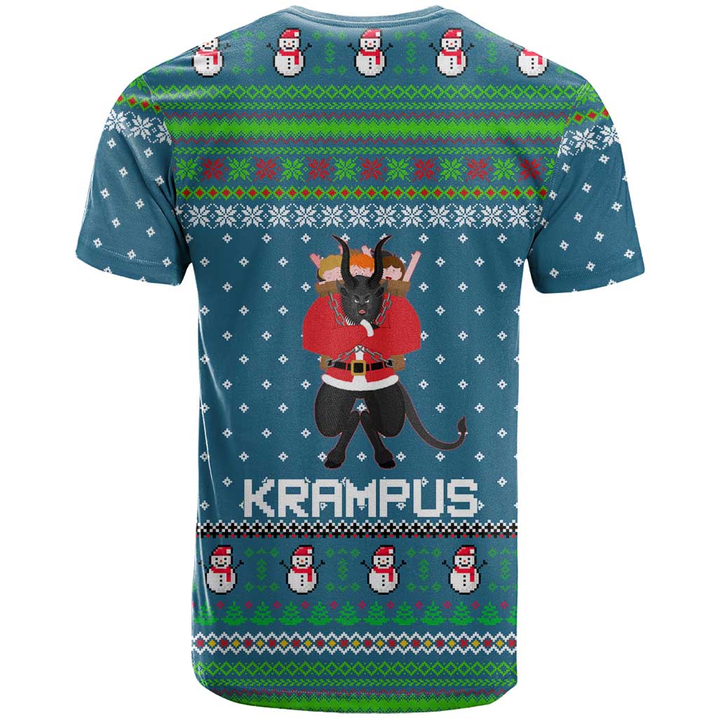 Merry Krampus Christmas T Shirt Xmas Holiday Patterns - Wonder Print Shop