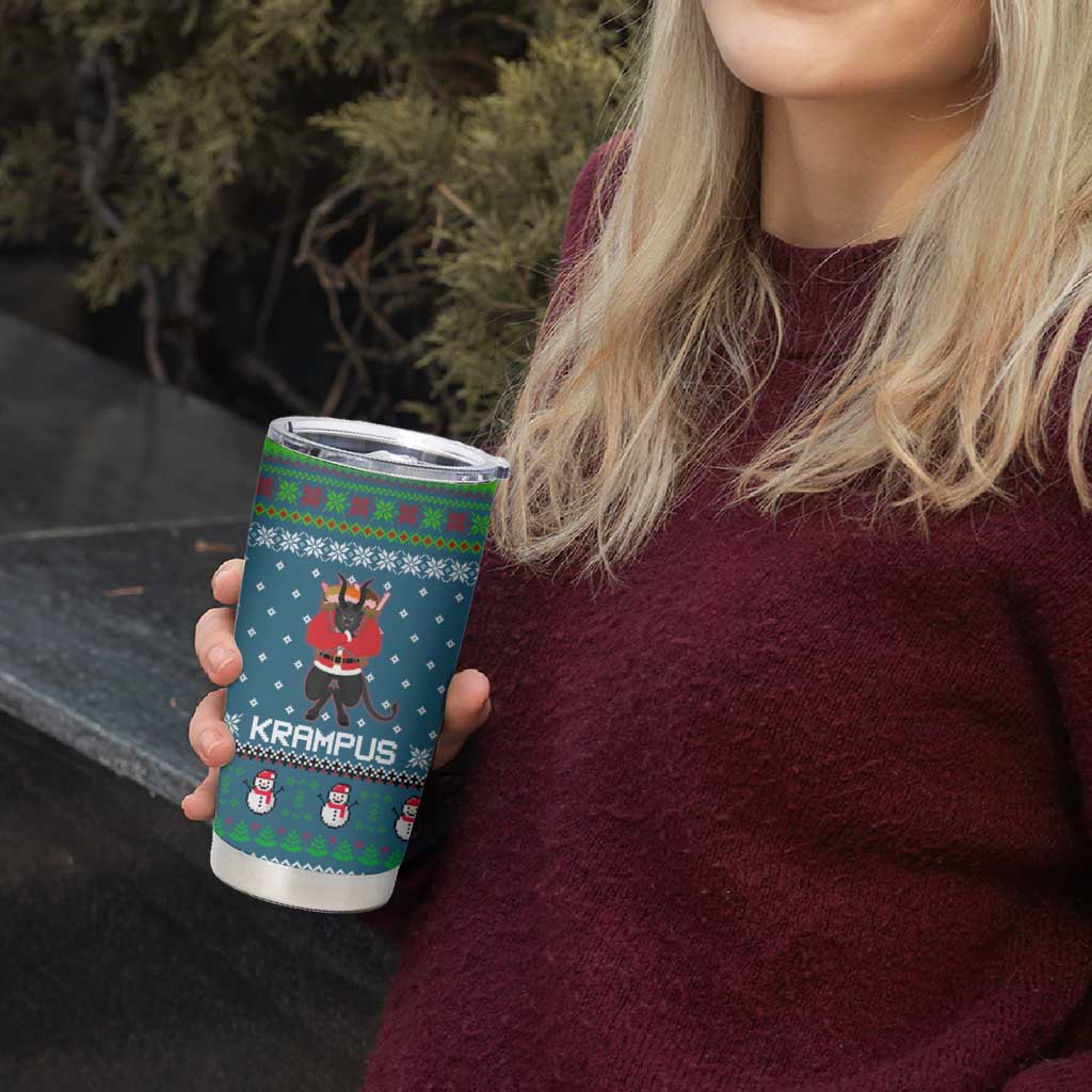 Merry Krampus Christmas Tumbler Cup Xmas Holiday Patterns - Wonder Print Shop