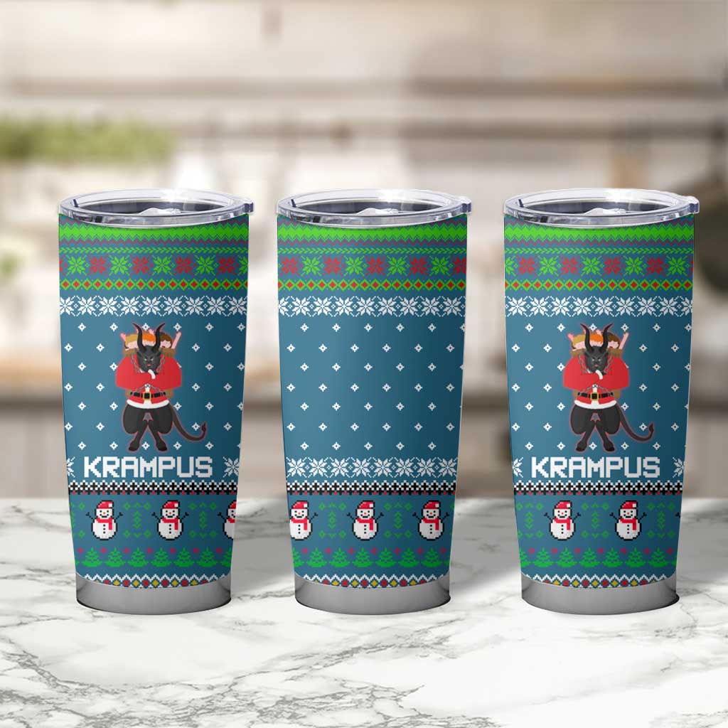Merry Krampus Christmas Tumbler Cup Xmas Holiday Patterns - Wonder Print Shop