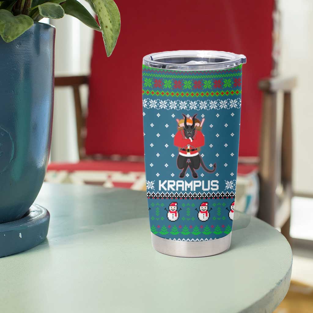 Merry Krampus Christmas Tumbler Cup Xmas Holiday Patterns - Wonder Print Shop