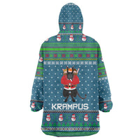 Merry Krampus Christmas Wearable Blanket Hoodie Xmas Holiday Patterns - Wonder Print Shop