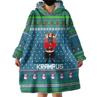 Merry Krampus Christmas Wearable Blanket Hoodie Xmas Holiday Patterns - Wonder Print Shop