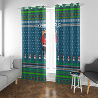 Merry Krampus Christmas Window Curtain Xmas Holiday Patterns - Wonder Print Shop