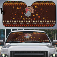 Turkey And WIne Christmas Auto Sun Shade Xmas Holiday Patterns - Wonder Print Shop