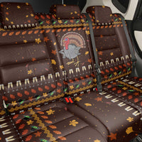 Turkey And WIne Christmas Back Car Seat Cover Xmas Holiday Patterns - Wonder Print Shop