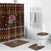Turkey And WIne Christmas Bathroom Set Xmas Holiday Patterns - Wonder Print Shop