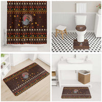 Turkey And WIne Christmas Bathroom Set Xmas Holiday Patterns - Wonder Print Shop