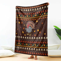 Turkey And WIne Christmas Blanket Xmas Holiday Patterns - undefined