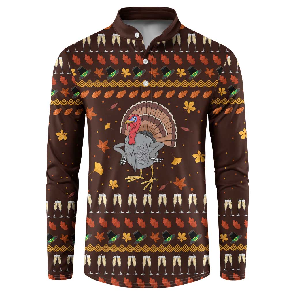 Turkey And WIne Christmas Button Sweatshirt Xmas Holiday Patterns - Wonder Print Shop