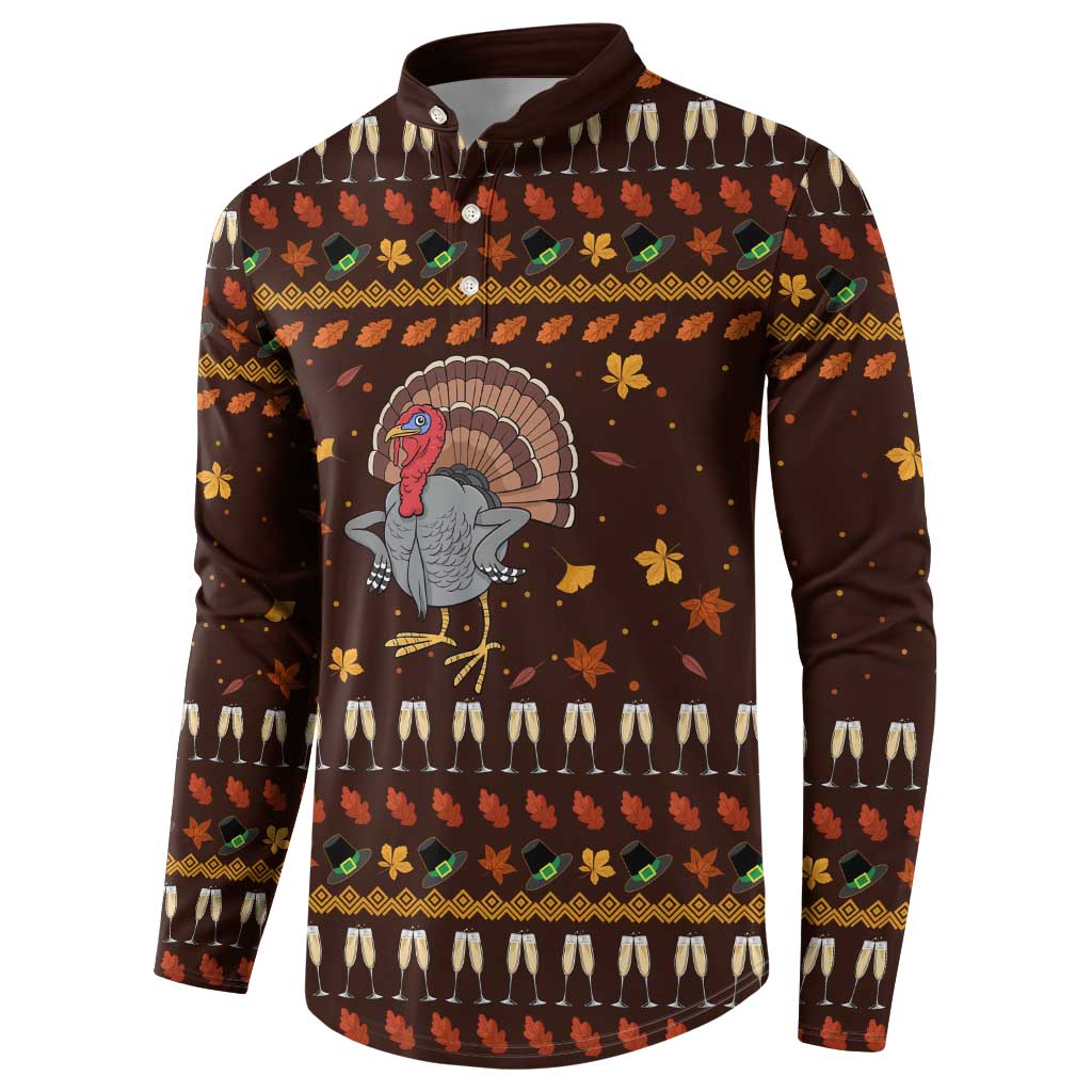 Turkey And WIne Christmas Button Sweatshirt Xmas Holiday Patterns - Wonder Print Shop