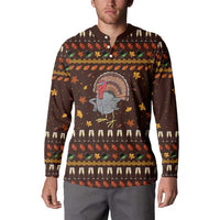 Turkey And WIne Christmas Button Sweatshirt Xmas Holiday Patterns - Wonder Print Shop