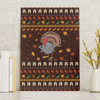 Turkey And WIne Christmas Canvas Wall Art Xmas Holiday Patterns - Wonder Print Shop