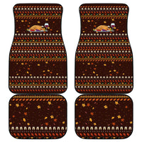 Turkey And WIne Christmas Car Mats Xmas Holiday Patterns - Wonder Print Shop