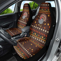Turkey And WIne Christmas Car Seat Cover Xmas Holiday Patterns - Wonder Print Shop