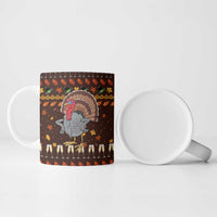 Turkey And WIne Christmas Ceramic Mug Xmas Holiday Patterns - Wonder Print Shop