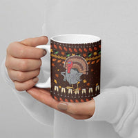 Turkey And WIne Christmas Ceramic Mug Xmas Holiday Patterns - Wonder Print Shop