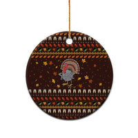 Turkey And WIne Christmas Ceramic Ornament Xmas Holiday Patterns - Wonder Print Shop