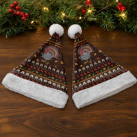 Turkey And WIne Christmas Santa Hat Xmas Holiday Patterns - Wonder Print Shop