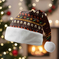 Turkey And WIne Christmas Santa Hat Xmas Holiday Patterns - Wonder Print Shop