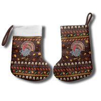 Turkey And WIne Christmas Stocking Xmas Holiday Patterns - Wonder Print Shop