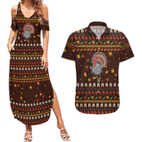 Turkey And WIne Christmas Couples Matching Summer Maxi Dress and Hawaiian Shirt Xmas Holiday Patterns - Wonder Print Shop