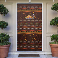 Turkey And WIne Christmas Door Cover Xmas Holiday Patterns - Wonder Print Shop