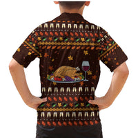 Turkey And WIne Christmas Family Matching Mermaid Dress and Hawaiian Shirt Xmas Holiday Patterns - Wonder Print Shop