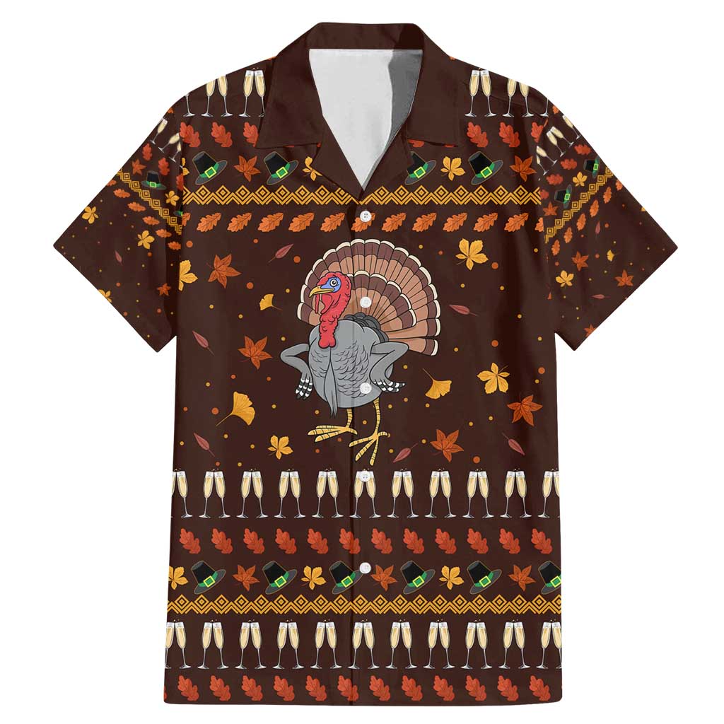 Turkey And WIne Christmas Family Matching Mermaid Dress and Hawaiian Shirt Xmas Holiday Patterns - Wonder Print Shop