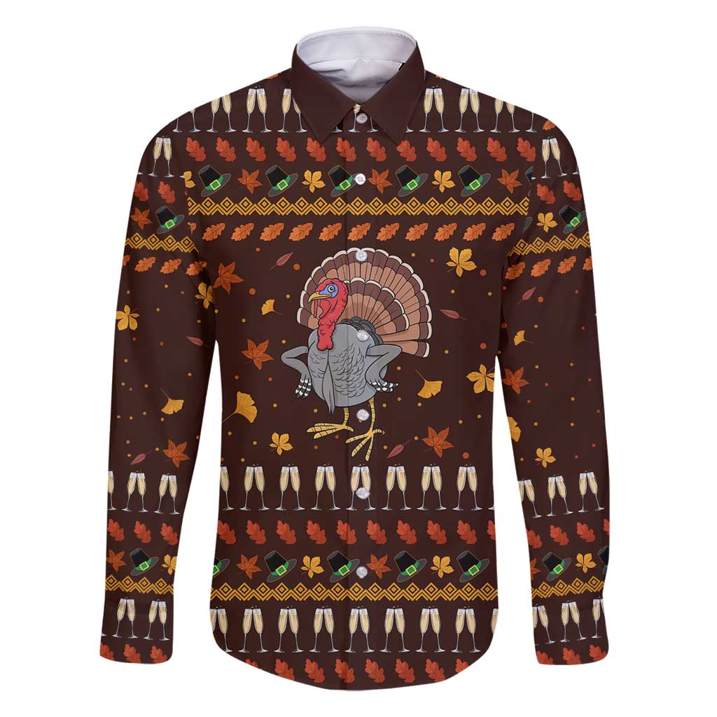 Turkey And WIne Christmas Family Matching Mermaid Dress and Hawaiian Shirt Xmas Holiday Patterns - Wonder Print Shop