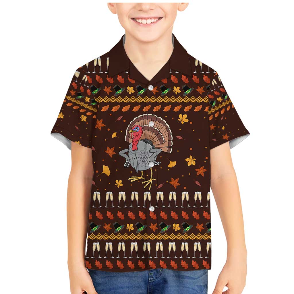Turkey And WIne Christmas Family Matching Mermaid Dress and Hawaiian Shirt Xmas Holiday Patterns - Wonder Print Shop