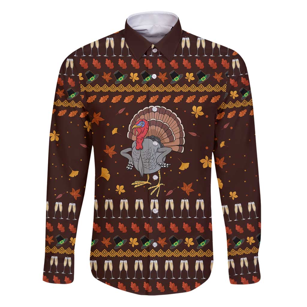 Turkey And WIne Christmas Family Matching Puletasi and Hawaiian Shirt Xmas Holiday Patterns - Wonder Print Shop