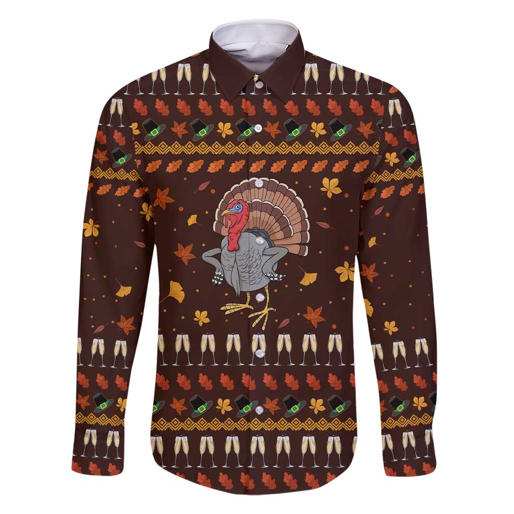 Turkey And WIne Christmas Family Matching Short Sleeve Bodycon Dress and Hawaiian Shirt Xmas Holiday Patterns - Wonder Print Shop