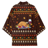 Turkey And WIne Christmas Kimono Xmas Holiday Patterns - Wonder Print Shop