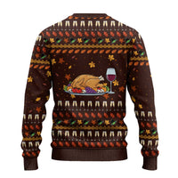 Turkey And WIne Christmas Ugly Christmas Sweater Xmas Holiday Patterns - Wonder Print Shop
