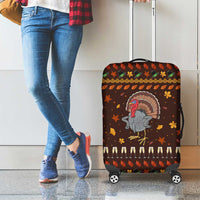 Turkey And WIne Christmas Luggage Cover Xmas Holiday Patterns - Wonder Print Shop