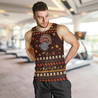 Turkey And WIne Christmas Men Tank Top Xmas Holiday Patterns - Wonder Print Shop