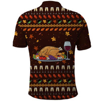 Turkey And WIne Christmas Polo Shirt Xmas Holiday Patterns - Wonder Print Shop