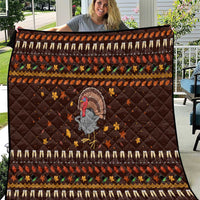 Turkey And WIne Christmas Quilt Xmas Holiday Patterns - Wonder Print Shop