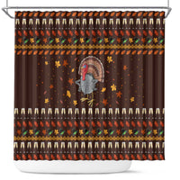 Turkey And WIne Christmas Shower Curtain Xmas Holiday Patterns - Wonder Print Shop