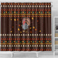 Turkey And WIne Christmas Shower Curtain Xmas Holiday Patterns - Wonder Print Shop