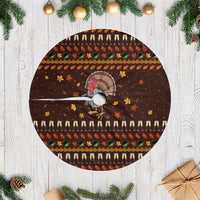 Turkey And WIne Christmas Tree Skirt Xmas Holiday Patterns - Wonder Print Shop